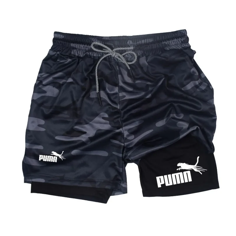Summer Breathable Two-in-one D - Compression Shorts Athletes 评论和价格