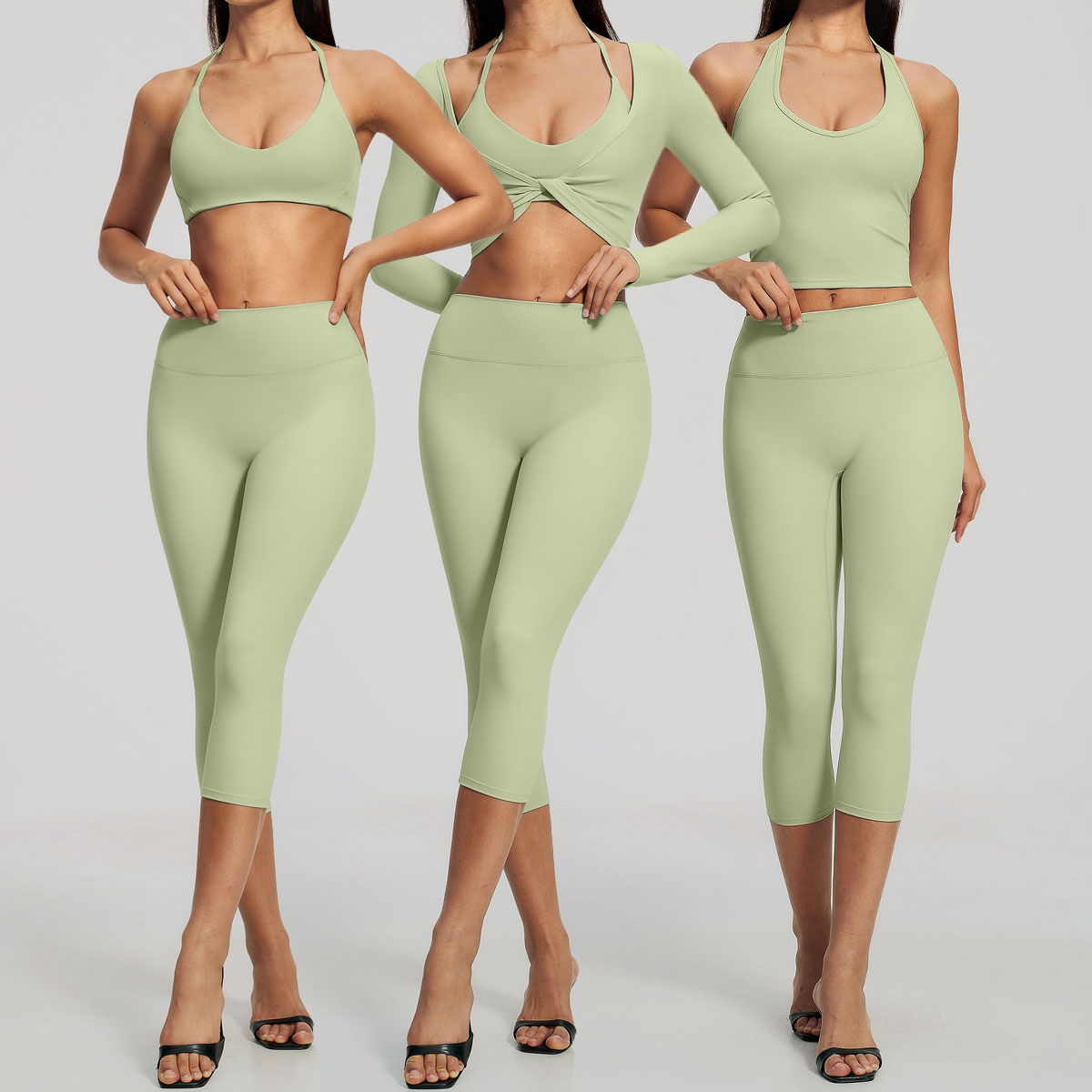 2/3PCS Yoga Set Women Tracksui - Compression Long Pant 评论和价格
