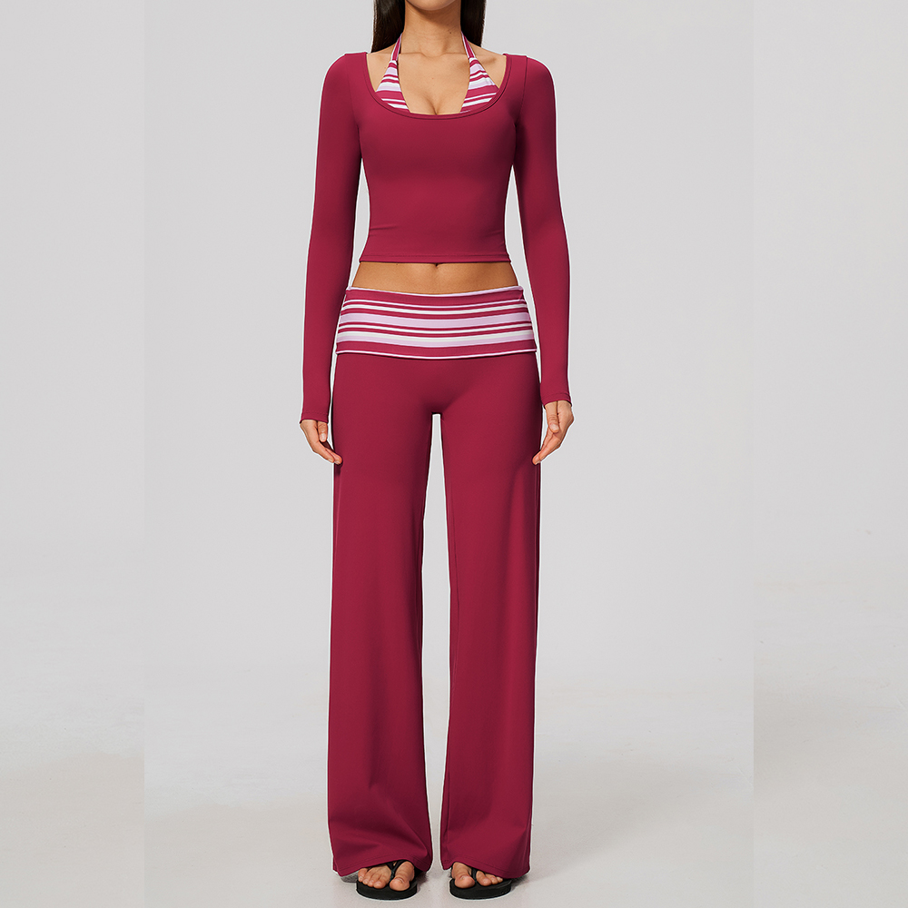 Yoga Set Sports Suit Gym Set 2 - Compression Long Pant 评论和价格
