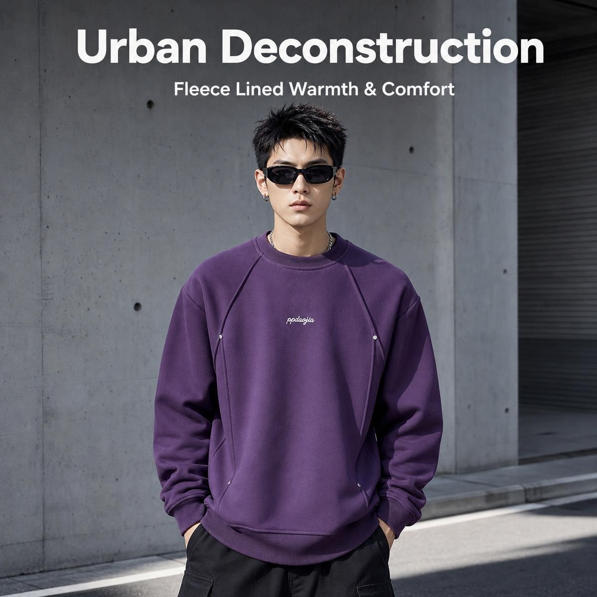 Autumn Winter Men Fleece Lined - Undershirt Crew Neck 评论和价格
