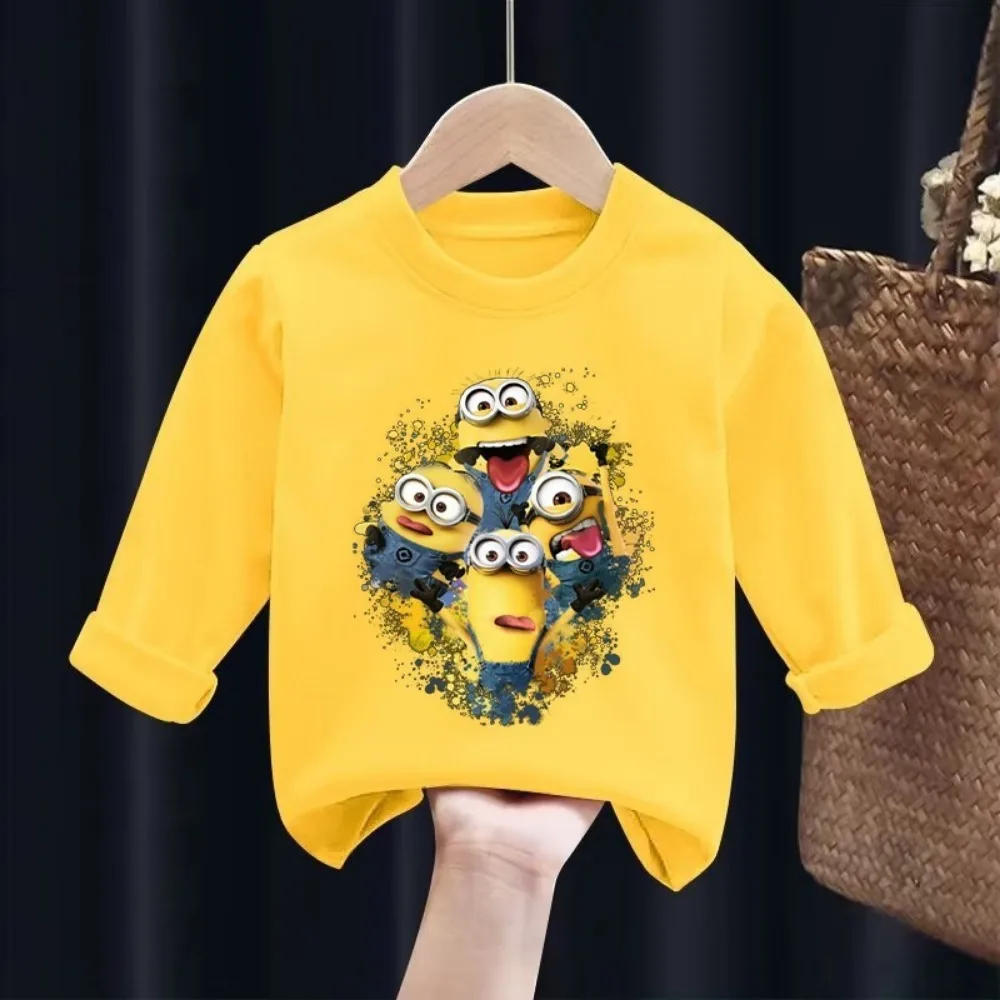Minionses Long Sleeves  Anime  - Undershirt Crew Neck 评论和价格