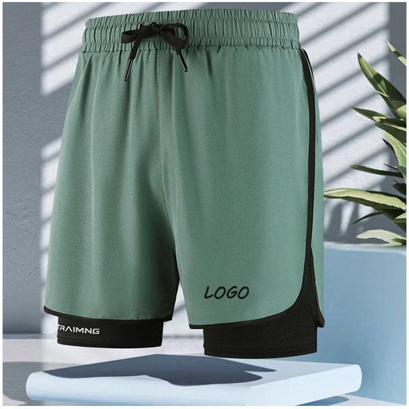 Men 2‑in‑1 Double Layer Athlet - Compression Shorts Athletes 评论和价格