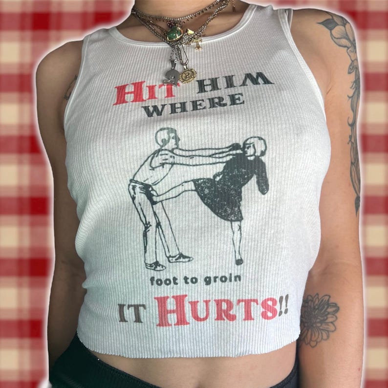 Self Defense Vintage Inspired  - Tank Top Ribbed 评论和价格