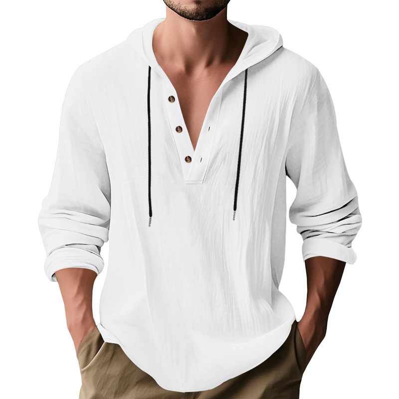Hot Selling Men's Loose Linen  - Undershirt Crew Neck 评论和价格